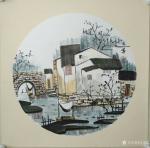 吉大华日志-国画山水画小品《江南水乡》系列习作，供大家赏评。50*50c【图4】