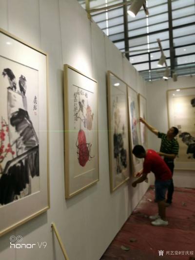 甘庆琼荣誉-深圳会展中心《甘庆琼中国画作品展》第一天，感谢各界朋友和同行前来捧场，感谢媒体的【图5】
