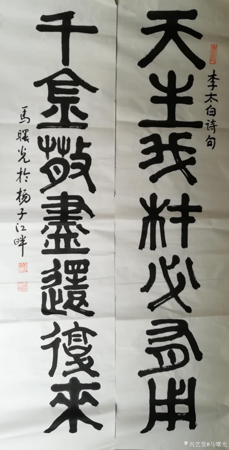 马曙光书法作品《对联:天生我材必有用》