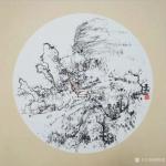 欧凯歌日志-国画山水小品，略改并上色，然后打油一首“小溪潺潺绕吾家，地僻【图1】