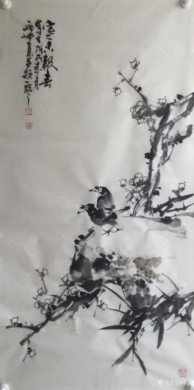 邢坤日记-国画花鸟画《笑口常开》，尺寸69*139cm，祝大家天天快乐，每天开心，笑口常开【图2】