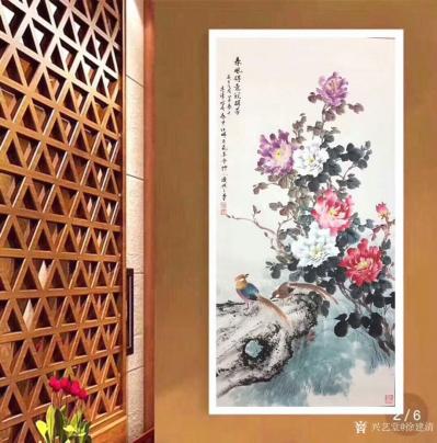 徐建清日记-人靠衣装马靠鞍，三分人才七分打扮，咱家姑娘打扮一下，也很精神。国画《春风得意冠群【图2】