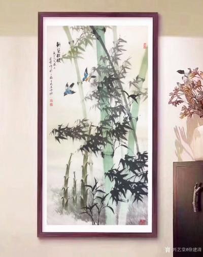 徐建清日记-人靠衣装马靠鞍，三分人才七分打扮，咱家姑娘打扮一下，也很精神。国画《春风得意冠群【图4】