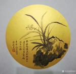 朱德茂日志-今作国画小品梅兰竹菊四幅：
  《梅》～“墙角数枝梅，凌寒【图1】