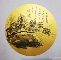 艺术家朱德茂日记:今作国画小品梅兰竹菊四幅：
  《梅》～“墙角数枝梅，凌寒【图1】