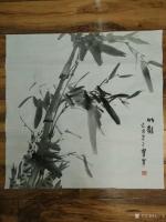 艺术家王三宝日记:三宝画竹，国画《竹报平安》《雅韵》《竹韵》尺寸60*60cm【图1】