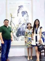 艺术家甘庆琼荣誉:深圳《甘庆琼中国画作品展》第三天，迎来人流高峰，观展者、媒体【图0】