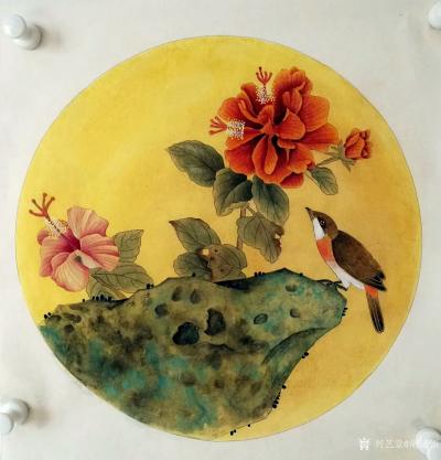 胡记领日记-发发周末努力的劳动成果，工笔花鸟画小品一组四幅。祝大家新的一周收获满满【图2】