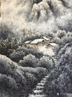 艺术家冯建德日记:天气太热啦，画一幅夜景和一副幅雪景找找凉快的感觉！【图4】