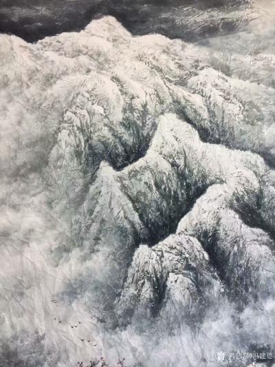 冯建德日记-天气太热啦，画一幅夜景和一副幅雪景找找凉快的感觉！【图6】