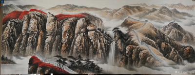 宁建华日记-国画彩墨山水画《幽燕金秋图》，尺寸：小六尺，献给老师们欣赏指导【图1】