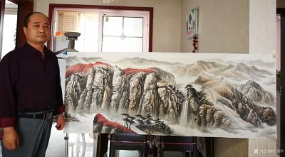 宁建华日记-国画彩墨山水画《幽燕金秋图》，尺寸：小六尺，献给老师们欣赏指导【图2】