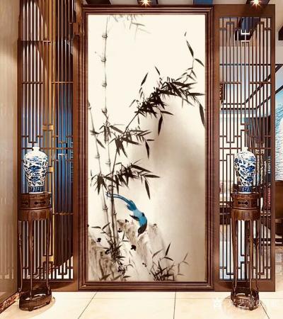 启鹏日记-新完工花鸟画《竹》三幅，还没落款的作品也就是半成品。感谢我的老朋，省书协副主席，【图3】