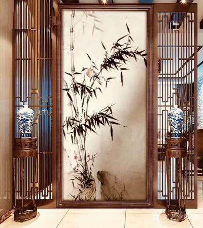 启鹏日记-新完工花鸟画《竹》三幅，还没落款的作品也就是半成品。感谢我的老朋，省书协副主席，【图5】