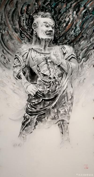 李亚南日记-龙门石窟奉先寺金刚力士像【图4】