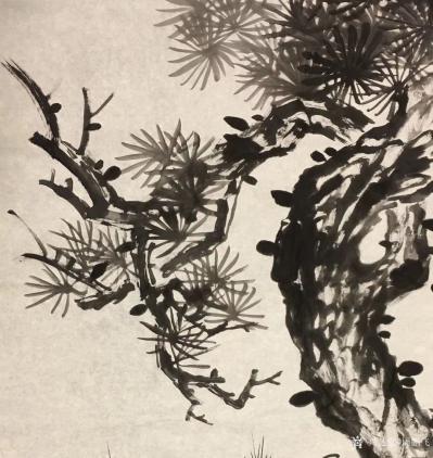 周鹏飞日记-昨晚梦蛟缠腕、起而画画松、颇得龙势云意，凌晨二时作：周记【图1】