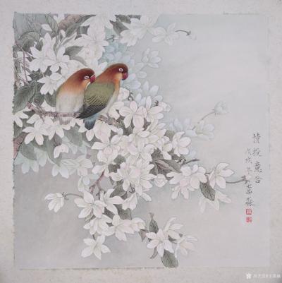 王嵩淼日记-这几幅作品都是我最近去大自然中吸收养分，创作出来的作品。《海棠》，《情投意合》，【图2】