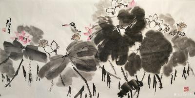 田君才日记-一组国画大写意荷花,【图20】