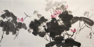 田君才日记-一组国画大写意荷花,【图22】