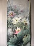 石海博日志-工笔画荷花系列作品3幅，四尺整张，已售,喜欢可订制。【图3】