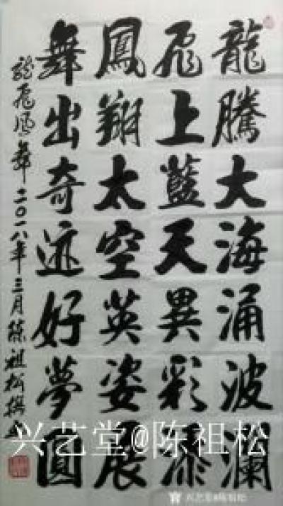 陈祖松日记-龙腾大海涌波澜，飞上蓝天异彩添。凤翔太空英姿展，舞出奇迹好梦圆。【图1】