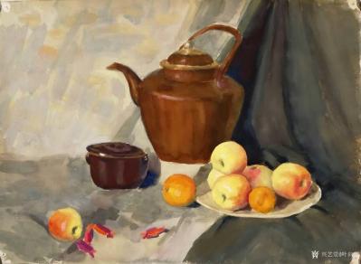 叶向阳日记-翰墨颂中华:1984年6月在天津美术学院上学时课堂色彩静物习作。恭请亲朋好友共同【图1】