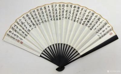 石梦松日记-扇面诗画，第一无二，收藏佳品。
告别鱼肉菜佐餐，清爽可口最香甜。快慰乡居无大志【图2】