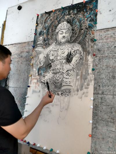 李亚南日记-洛阳龙门石窟奉先寺天王像【图3】