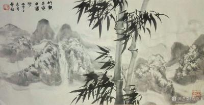 陈奇飞日记-国画花鸟画竹系列作品《中华气节》《凌风傲雪》《竹报平安》，竹，一生正气，从没有坏【图3】