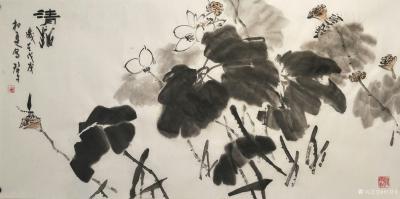 田君才日记-一组国画大写意荷花,【图27】