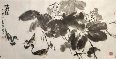 田君才日记-一组国画大写意荷花,【图28】