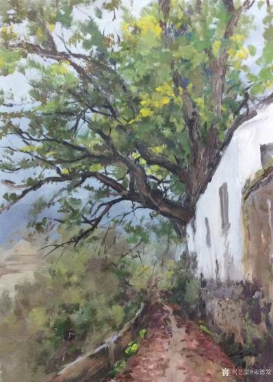 宋德发日记-水粉画近作《乡路》，满满的都是儿时的记忆，与君分享，欢迎交流。【图2】