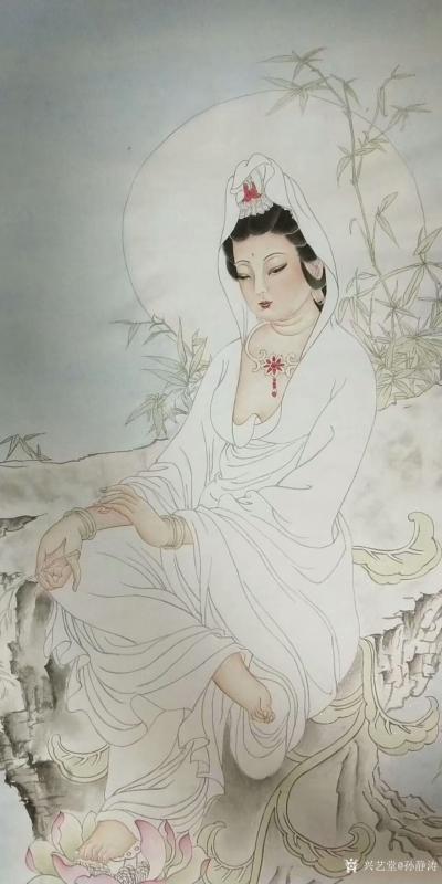 孙静涛日记-正在画观音菩萨，快完工了，晒晒图，与大家分享【图2】