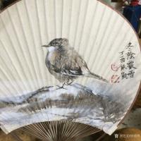 艺术家徐能凯日记:扇面花鸟画《春风何处不花开》
去年在院子里种的葫芦，摘下来【图1】