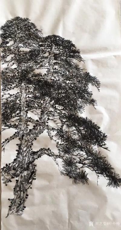 叶仲桥日记-惠州大湖美术馆二位馆长到访、共商合作发展！朋友走了，我这张作品也完成了。【图1】