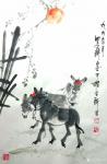 王文明日志-国画动物画～《驴》系列。《终生无求，但得裹腹》《墨耕图》
【图2】