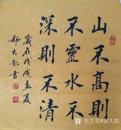 郭大凯日记-书法作品欣赏《天时不如地利，地利不如人和》，《山不高则不灵，水不深则不清》，《操【图2】