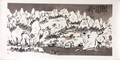 龚光万日记-回望曾经的作品国画雪景山水画系列《六出飞花入户时，坐看青竹变琼枝。如今好上高楼望【图1】