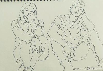 魏杰日记-我的人物素描画，敬请欣赏【图2】