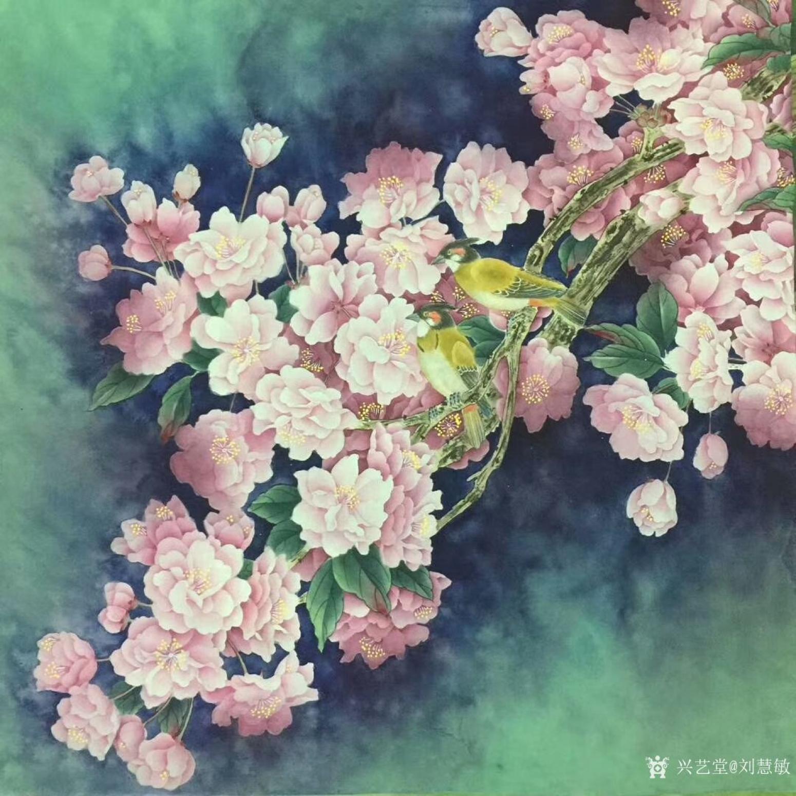 刘慧敏国画作品《花鸟》【图0】