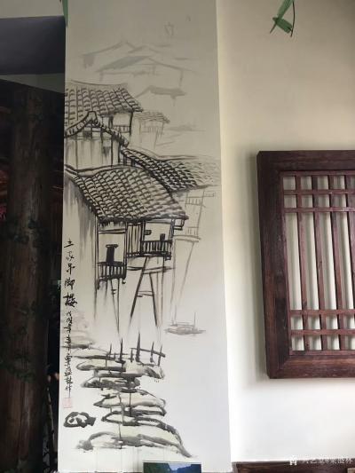 粟盛林日记-张家界酒楼壁画！室内室外壁画完工！【图6】