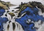 张近生日志-泼墨泼彩山水画《春 雨 一 夜 水 争 流 》，今日完成 ，【图1】