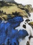 张近生日志-泼墨泼彩山水画《春 雨 一 夜 水 争 流 》，今日完成 ，【图2】
