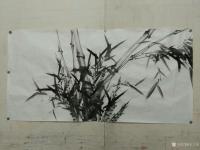 艺术家王三宝日记:我的快乐，来自画竹，分享我的快乐，近作国画竹报平安，5幅，【图4】