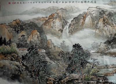 高勇利日记-国画山水画《座攬清暉萬川月，胸懷和氣四時春》
尺寸：小六尺山水180*69CM【图1】