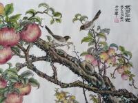 艺术家陈新兴日记:刚画完的创意‘’烟台苹果‘’，定制国礼画作品，欢迎朋友指教，【图2】