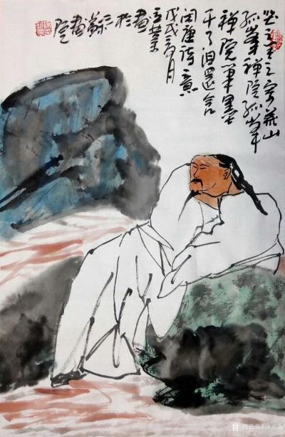 徐立业日记-发一组国画人物画，敬请欣赏。
灯芯化烬意正熟，残墨添干笔难丢，字字句句掏心肺，【图2】