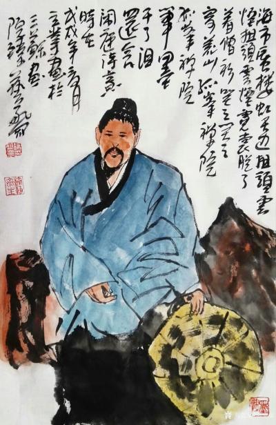 徐立业日记-发一组国画人物画，敬请欣赏。
灯芯化烬意正熟，残墨添干笔难丢，字字句句掏心肺，【图4】