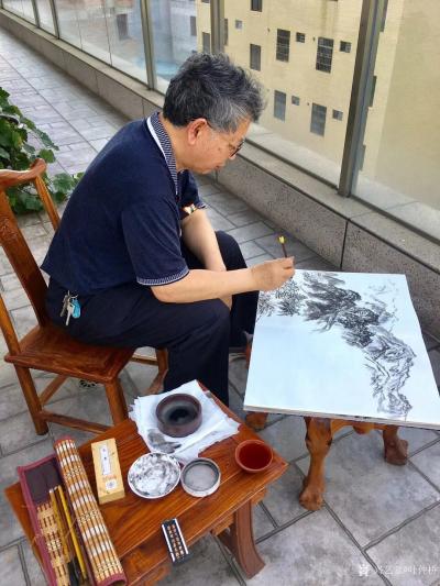 叶仲桥日记-中国国画院岭南分院云浮写生创作基地挂牌后的第一次写生创作，院长王维星、著名画家李【图3】