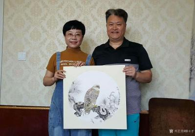 柳士才日记-应两位好友邀请，画的小萌虎，小猴子，小鸟，动物画各一幅。尺寸50*50cm，请欣【图6】